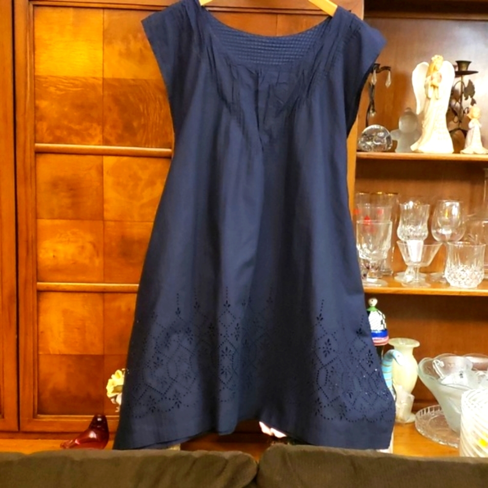 Cauliflower Navy Blue Dress CA 16FT461 NWT - Picture 1 of 8